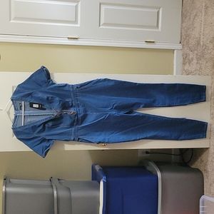 Chained denim jumpsuit medium wash size 2x
